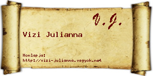 Vizi Julianna névjegykártya